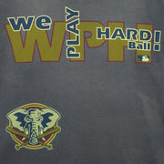 MLB (Genuine) - Oakland Athletics, We Play Hard Ball Spell-Out T-Shirt 1990s X-Large Vintage Retro Baseball