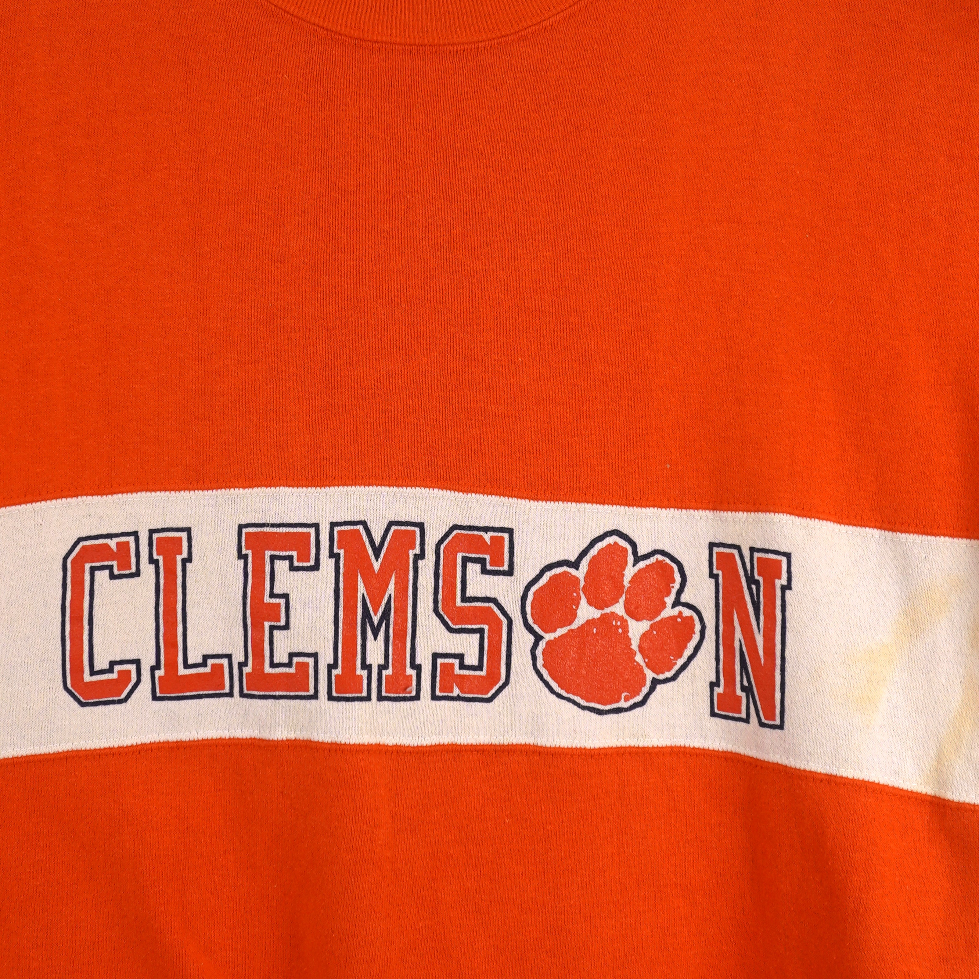 NCAA (Harlco) - Clemson Tigers Crew Neck Sweatshirt 1990s X-Large Vintage Retro