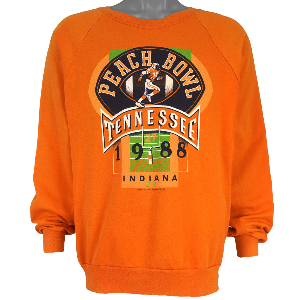 NCAA (Grumbles) - Tennessee Vols Peach Bowl Crew Neck Sweatshirt 1988 Large Vintage Retro