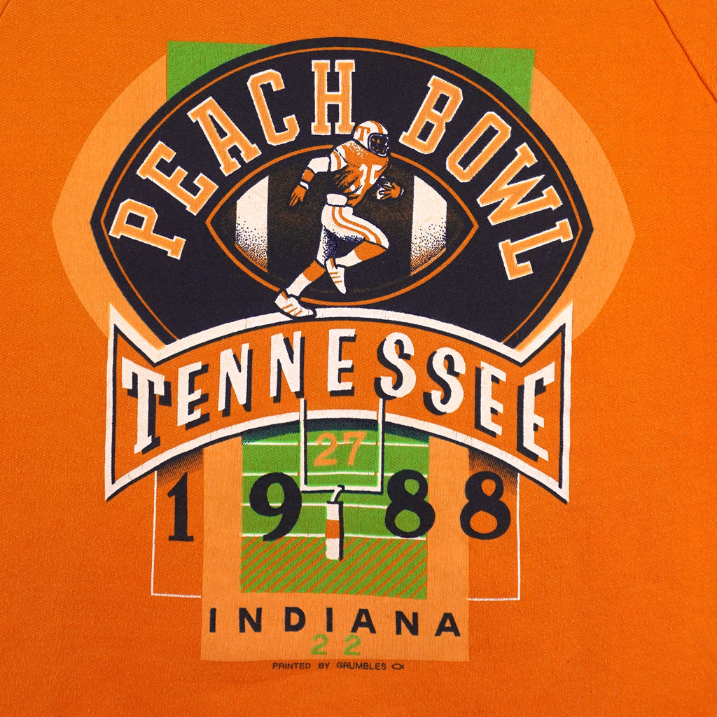 NCAA (Grumbles) - Tennessee Vols Peach Bowl Crew Neck Sweatshirt 1988 Large Vintage Retro