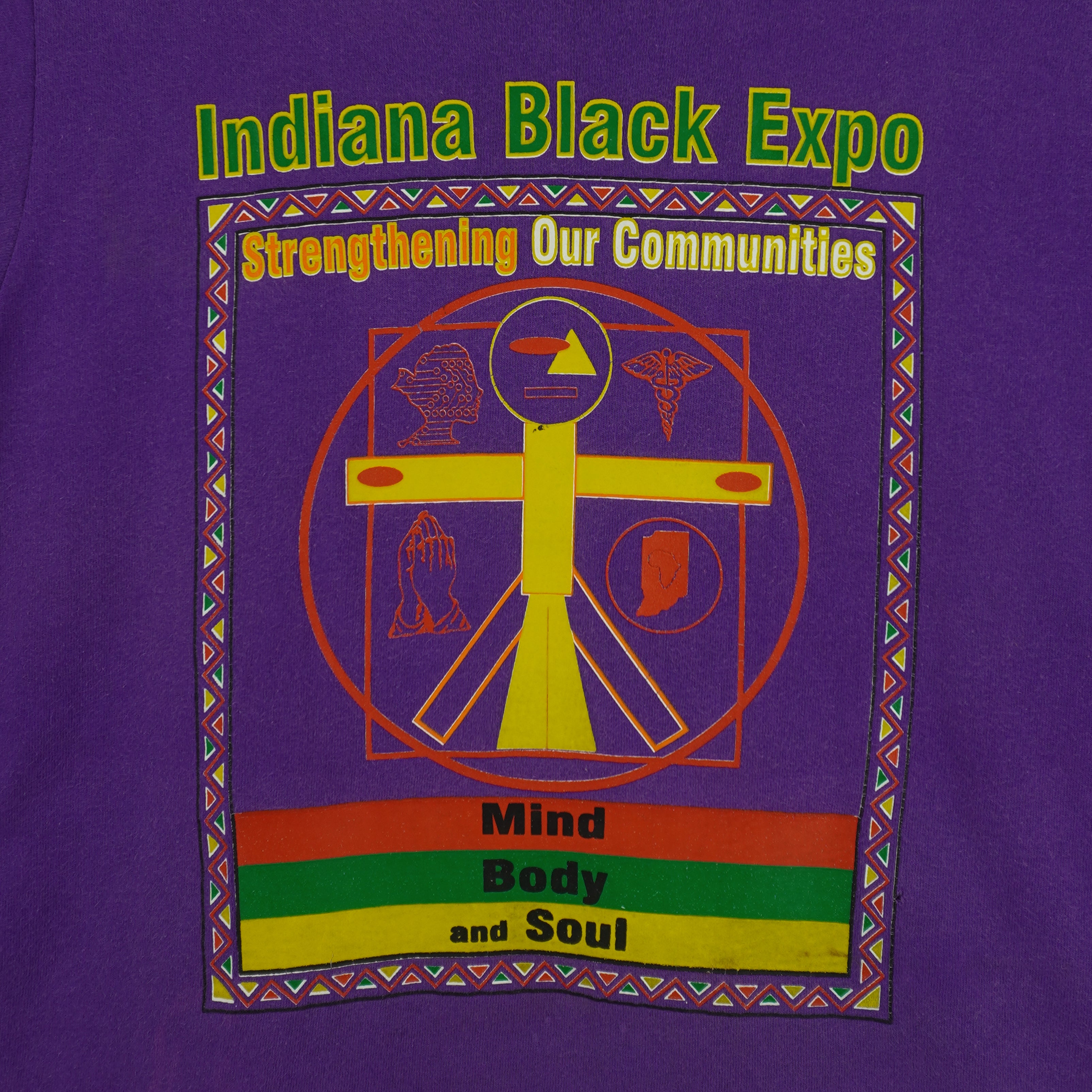 Vintage (Fruit of the loom) - Indiana Black Expo T-Shirt 1990s Small Vintage Retro