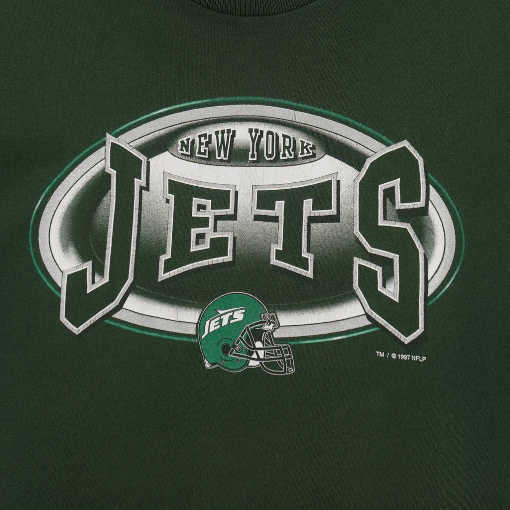 NFL (Pro Player) - New York Jets Big Logo T-Shirt 1997 X-Large Vintage Retro Football