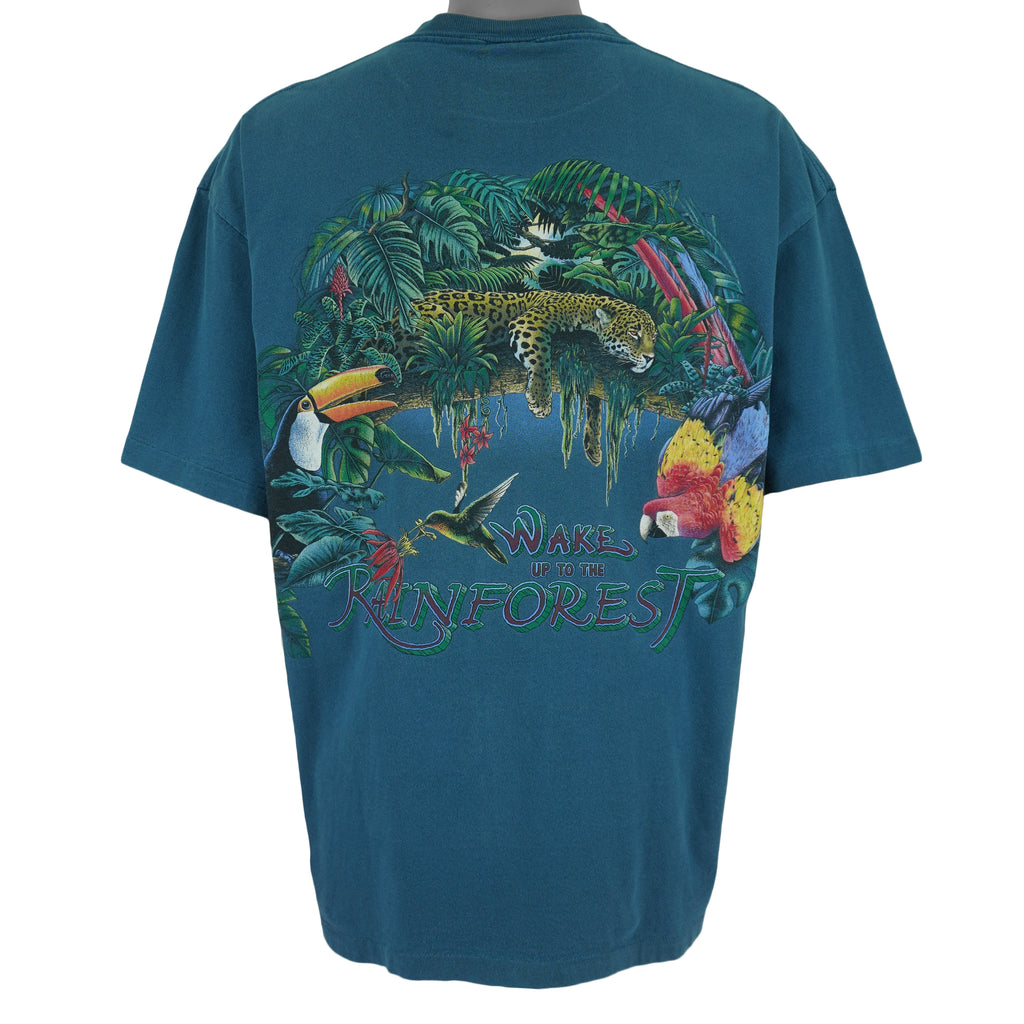 Vintage (Signal) - Wake Up To The Rainforest Habitat T-Shirt 1990s X-Large Vintage Retro