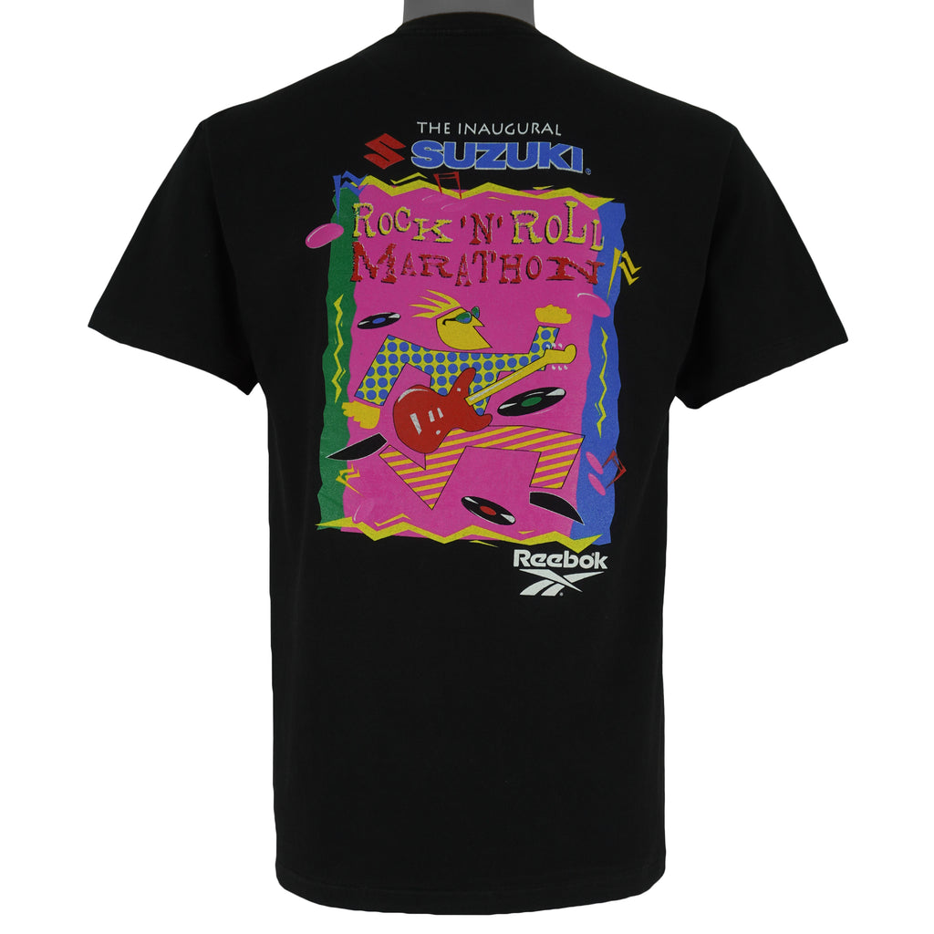 Reebok - Suzuki Rock N Roll Marathon Finisher T-Shirt 1990s Medium Vintage Retro