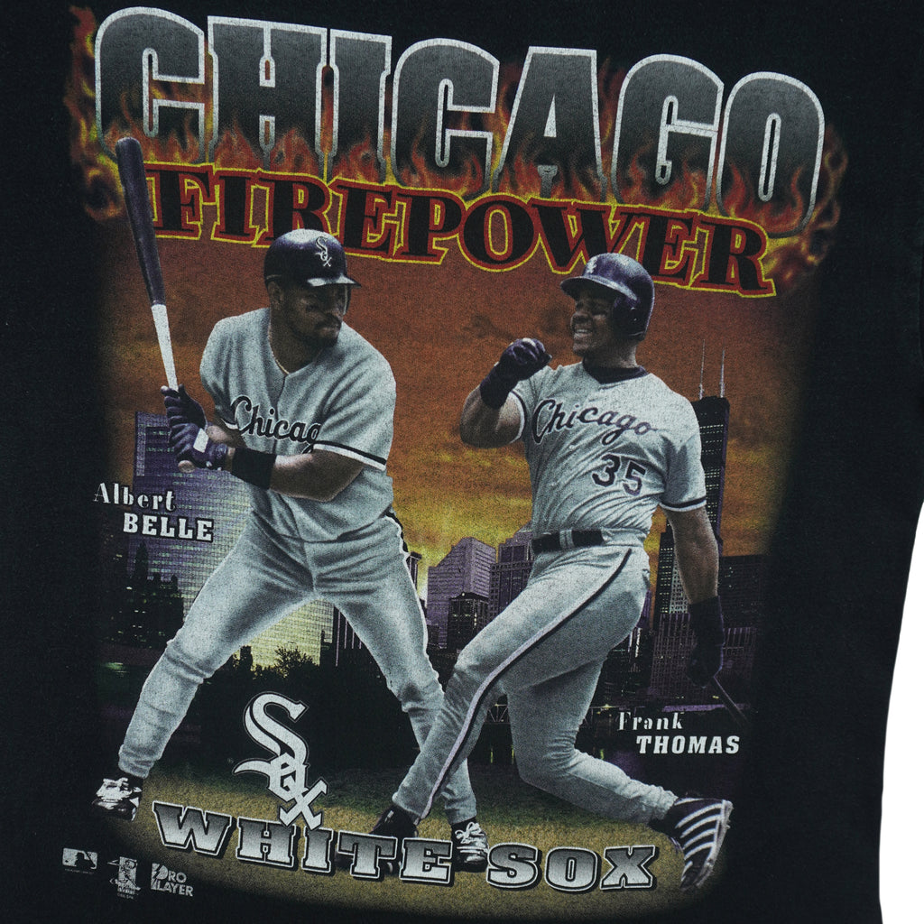 MLB (Pro Player) - White Sox, Frank Thomas And Albert Belle T-Shirt 1990s Large Vintage Retro Baseball