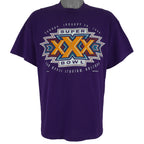 NFL - Purple Super Bowl XXX Sun Devil Stadium Arizona T-Shirt 1996 X-Large