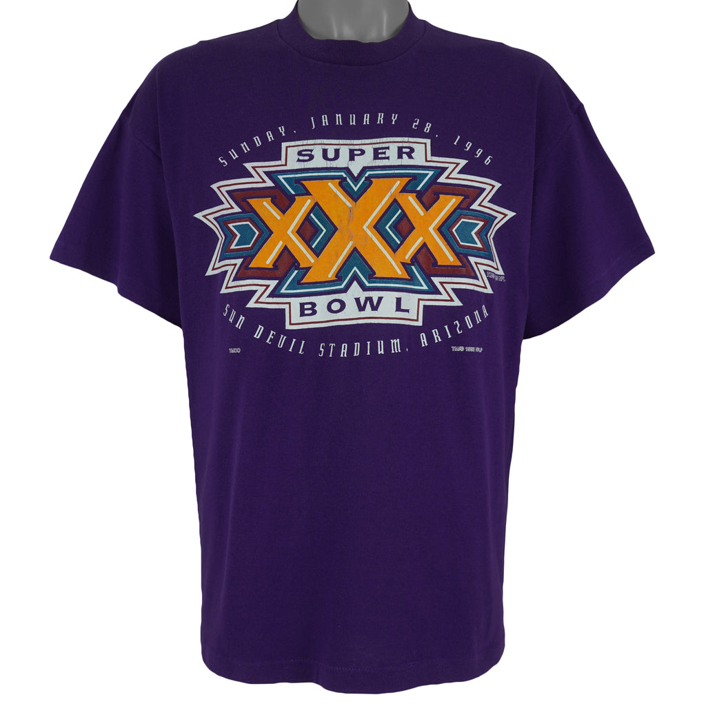 NFL - Purple Super Bowl XXX Sun Devil Stadium Arizona T-Shirt 1996 X-Large
