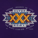 NFL - Purple Super Bowl XXX Sun Devil Stadium Arizona T-Shirt 1996 X-Large