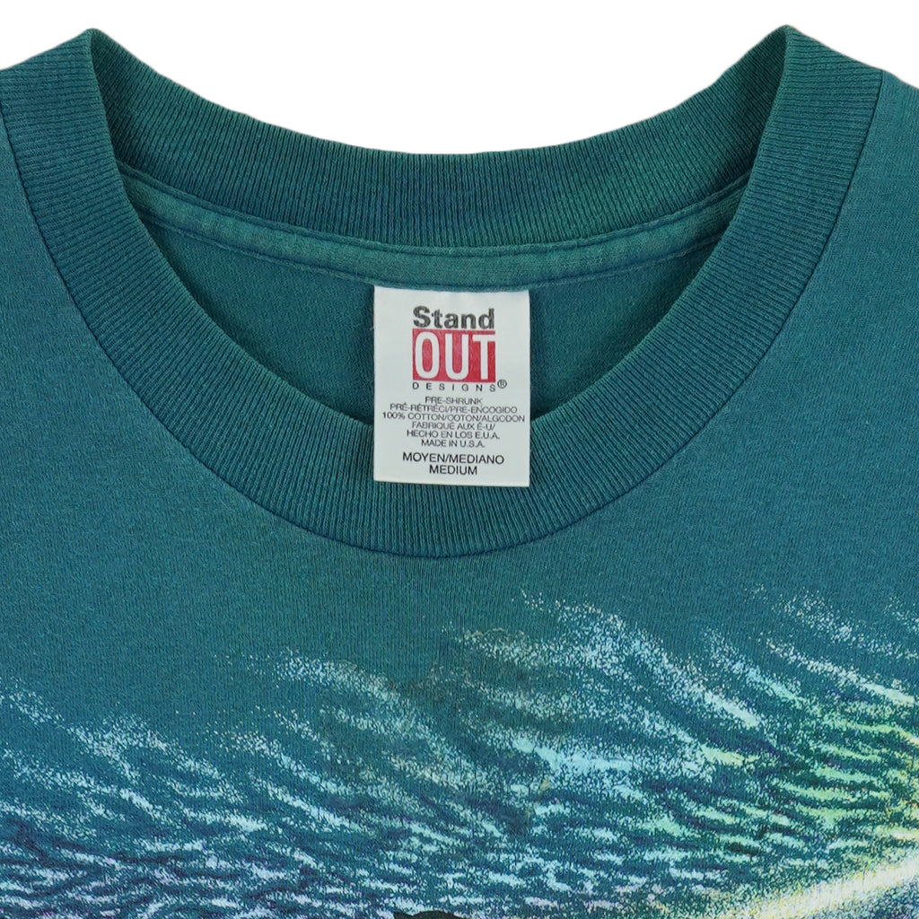 Vintage (Stand Out) - Sea World Animal Print T-Shirt 1994 Medium Vintage Retro
