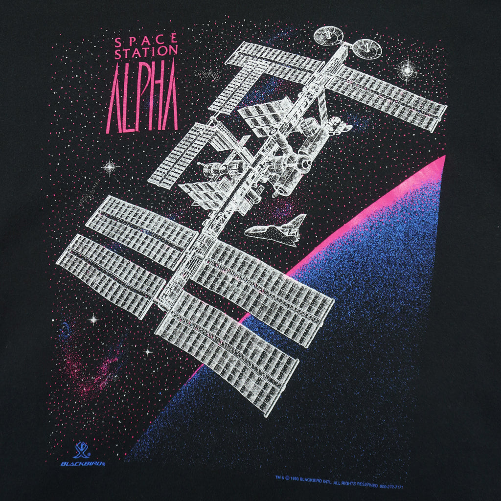 Vintage (Fruit of the loom) - Space Station Alpha T-Shirt 1993 X-Large