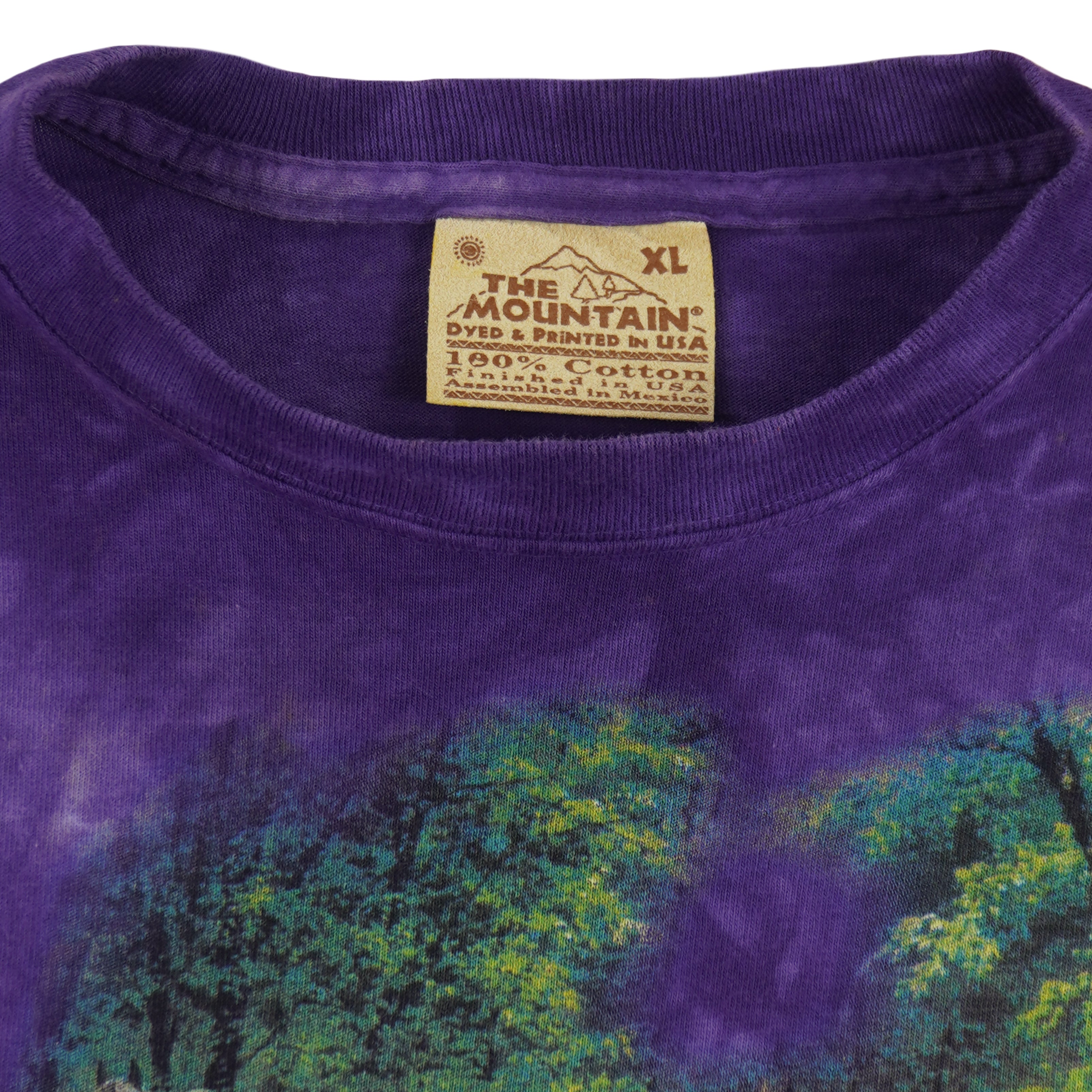 Vintage (The Mountain) - Horses Montana Tie Dye T-Shirt 2001 X-Large Vintage Retro