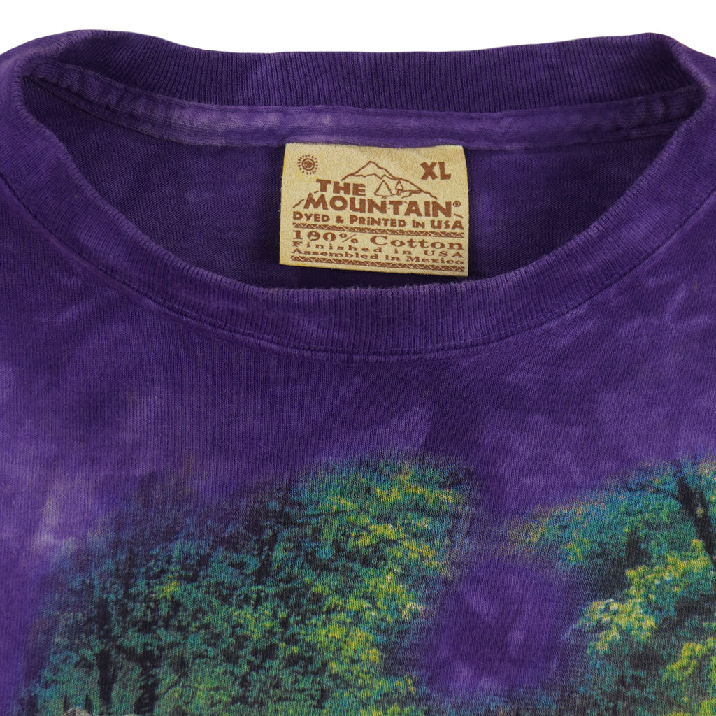 Vintage (The Mountain) - Horses Montana Tie Dye T-Shirt 2001 X-Large Vintage Retro