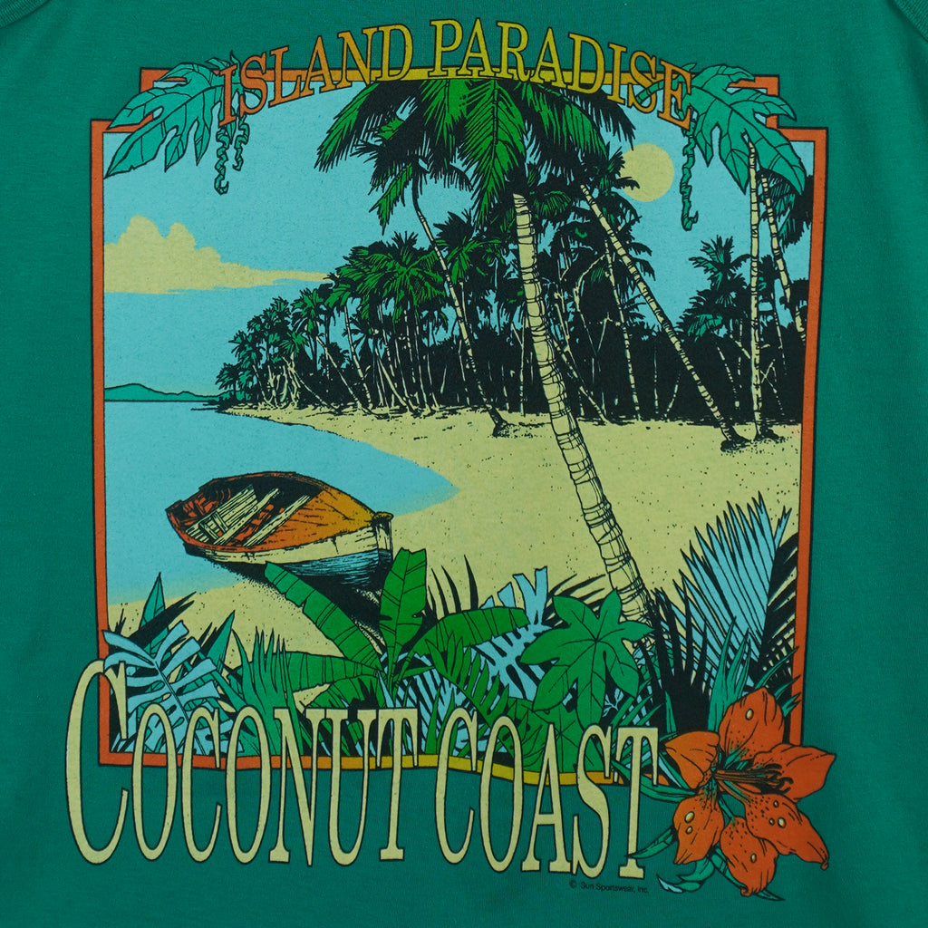 Vintage (Sun) - Coconut Coast Sleeveless Shirt 1980s Large Vintage Retro