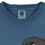 Vintage (Belton) - Blue Peanuts Snoopy & Woodstock USA T-Shirt 1990s X-Large Vintage Retro
