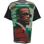 Vintage - Malcolm X Civil Rights Leader All Over Print T-Shirt 1990s X-Large