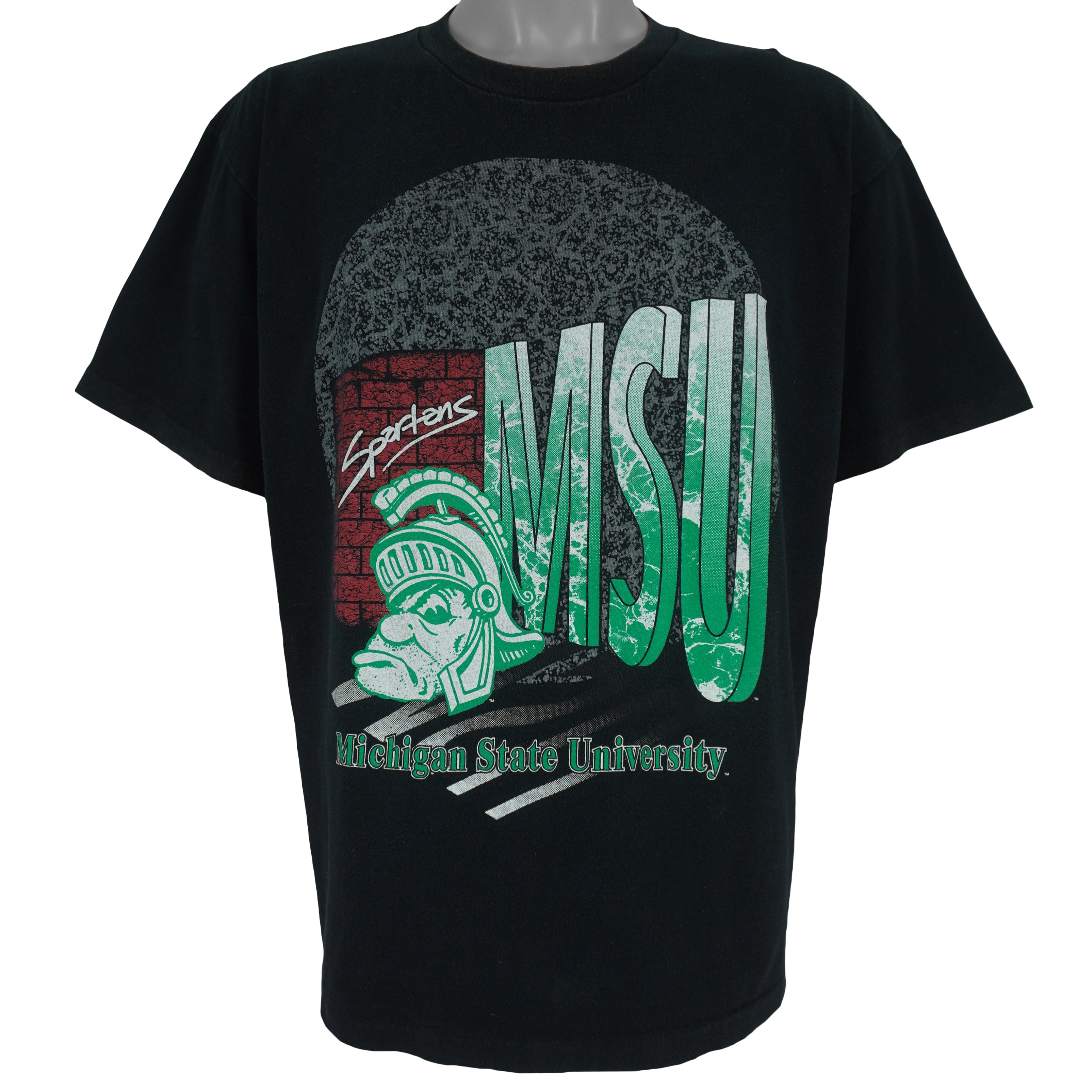 NCAA (Belton) - Michigan State Spartans, MSU Spell-Out T-Shirt 1990s X-Large Vintage Retro