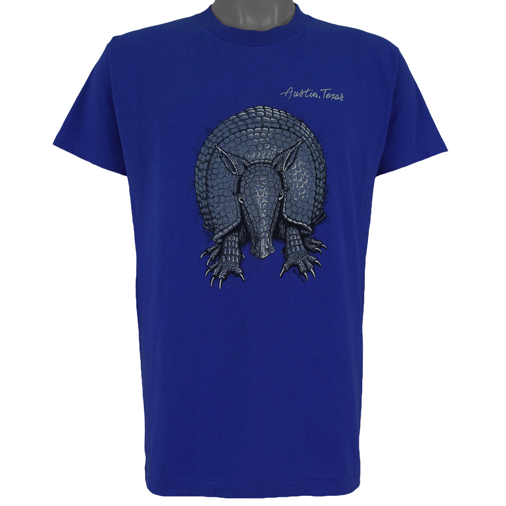 Vintage (Anvil) - Austin, Texas Armadillo Animal Print T-Shirt 1984 X-Large Vintage Retro