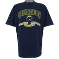 NFL (Logo Athletic) - San Diego Chargers Embroidered T-Shirt 1990s X-Large Vintage Retro Football