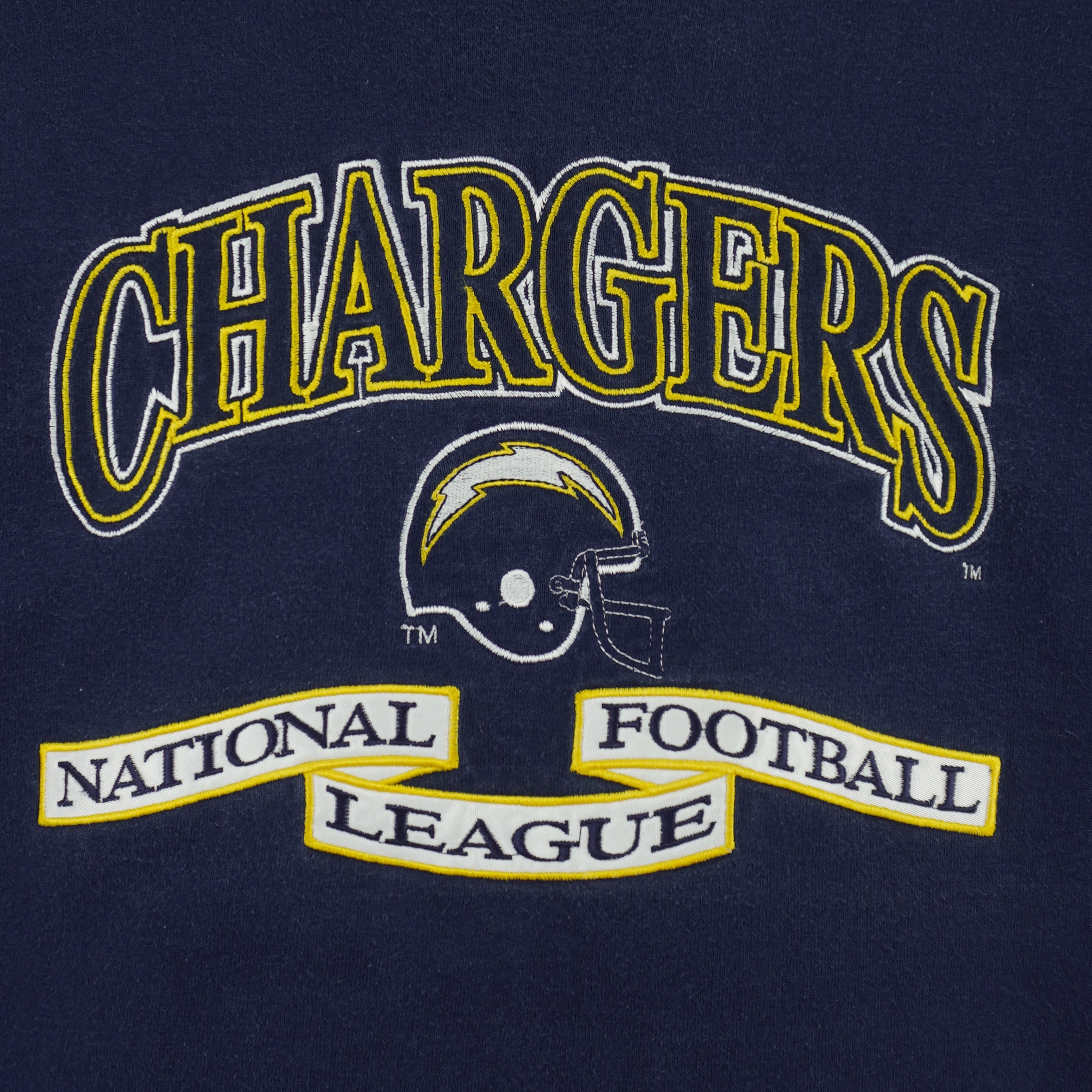 NFL (Logo Athletic) - San Diego Chargers Embroidered T-Shirt 1990s X-Large Vintage Retro Football