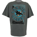 Starter - Grey San Jose Sharks Big Logo T-Shirt 1993 X-Large Vintage Retro Hockey