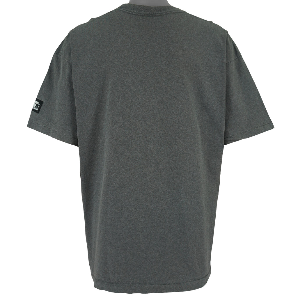 Starter - Grey San Jose Sharks Big Logo T-Shirt 1993 X-Large Vintage Retro Hockey