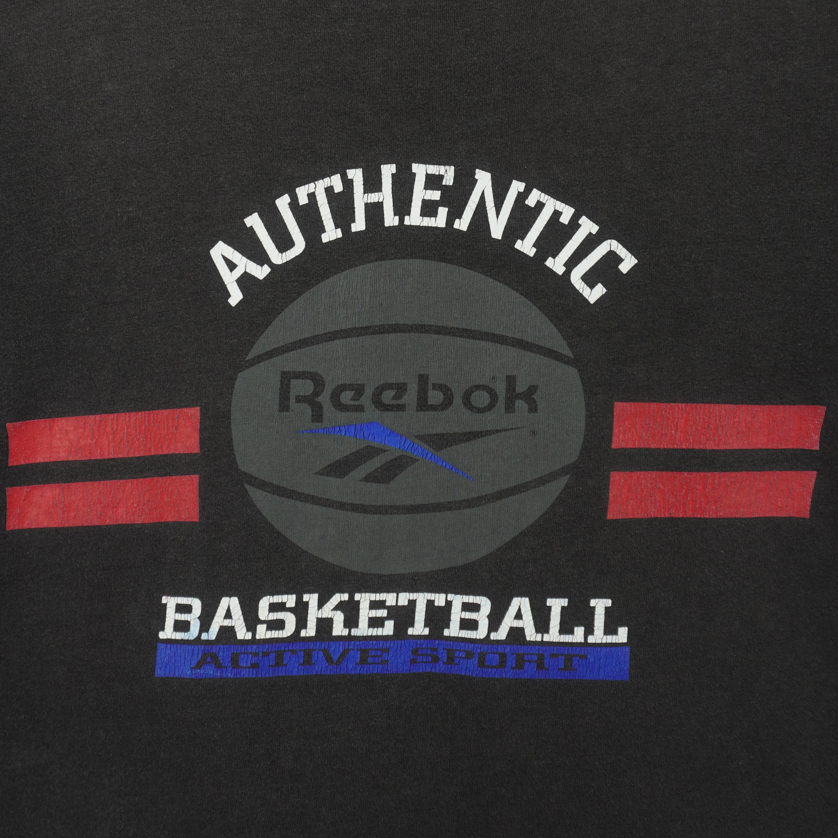 REEBOK - Athletic Basketball Spell-Out T-Shirt 1990s X-Large Vintage Retro