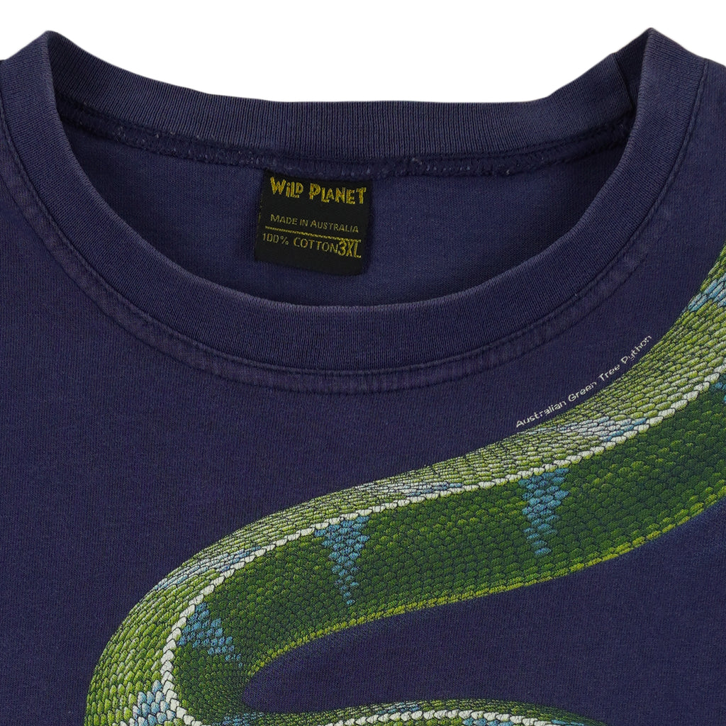 Vintage (Wild Planet) - Australian Green Tree Python T-Shirt 2008 XXX-Large Vintage Retro