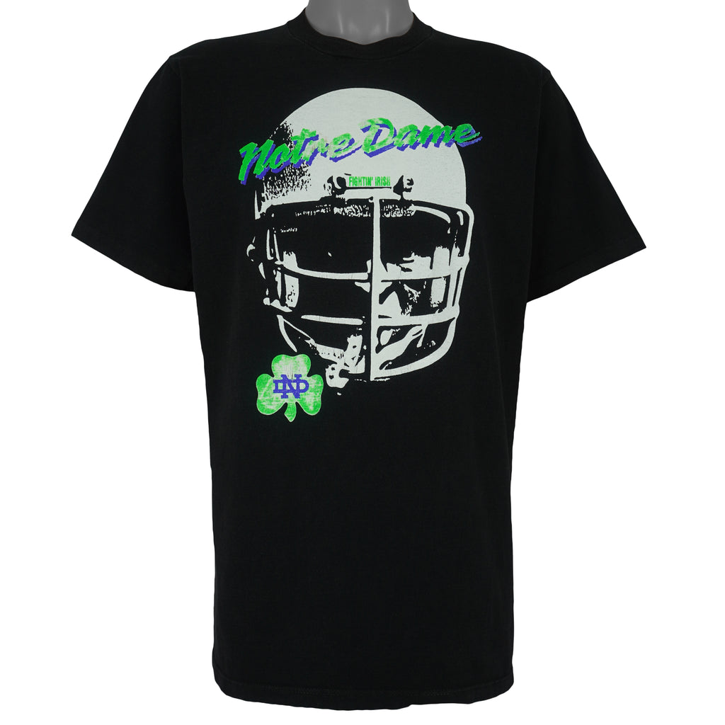 NCAA (Velva Sheen) - Notre Dame Fighting Irish Helmet T-Shirt 1990s Large Vintage Retro Football