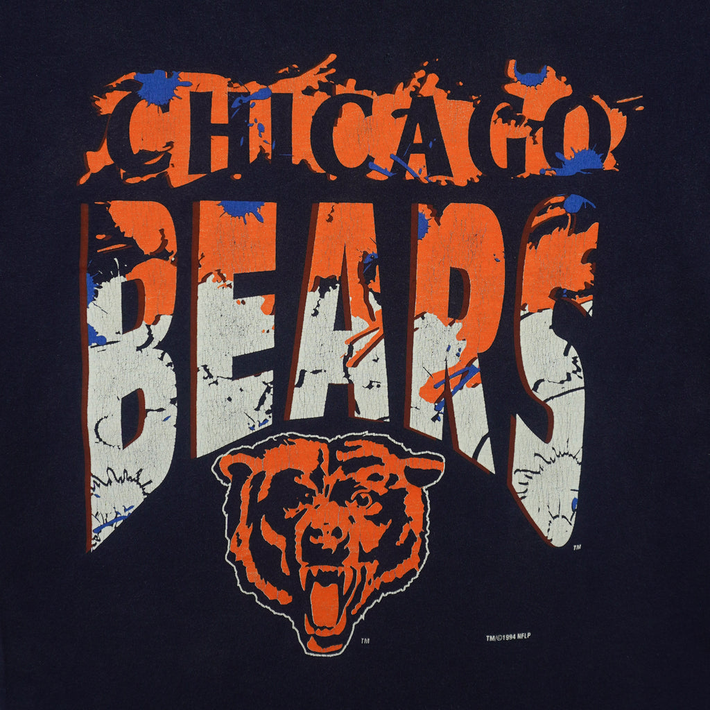 NFL - Chicago Bears Big Spell-Out T-Shirt 1994 Large Vintage Retro Football