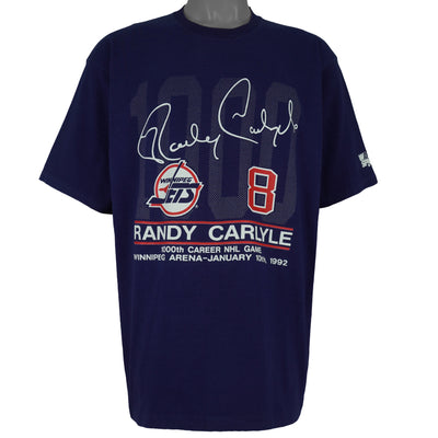 NHL (Woody Sports) - Winnipeg Jets X Randy Carlyle T-Shirt 1992 X-Large