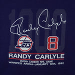 NHL (Woody Sports) - Winnipeg Jets X Randy Carlyle T-Shirt 1992 X-Large Vintage Retro Hockey