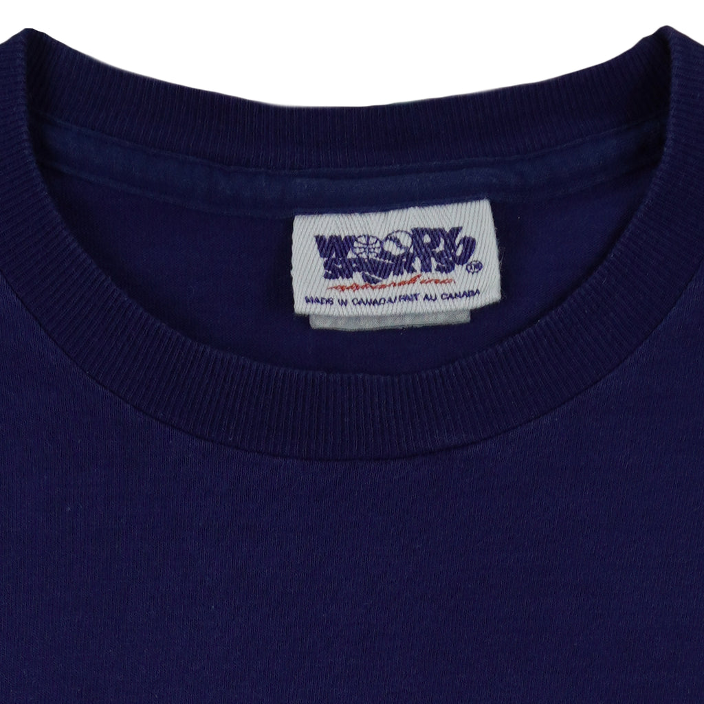 NHL (Woody Sports) - Winnipeg Jets X Randy Carlyle T-Shirt 1992 X-Large Vintage Retro Hockey