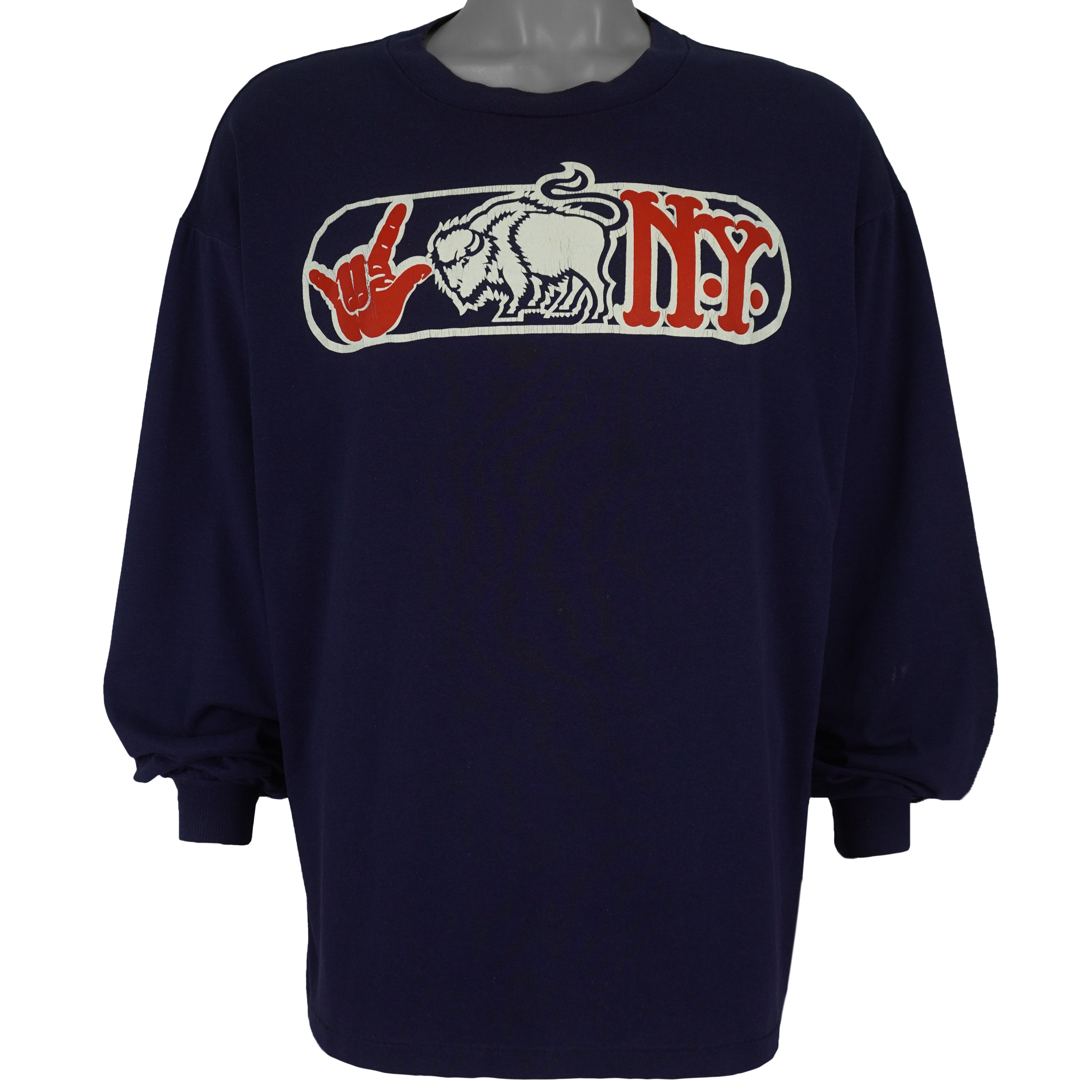 Vintage (Russell Athletic) - I Buffalo New York Spell-Out Shirt 1990s X-Large        Vintage Retro