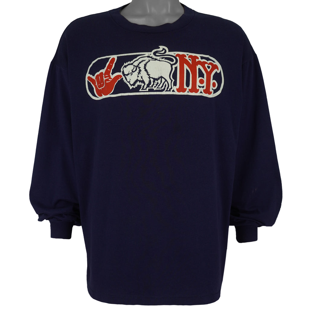 Vintage (Russell Athletic) - I Buffalo New York Spell-Out Shirt 1990s X-Large        Vintage Retro