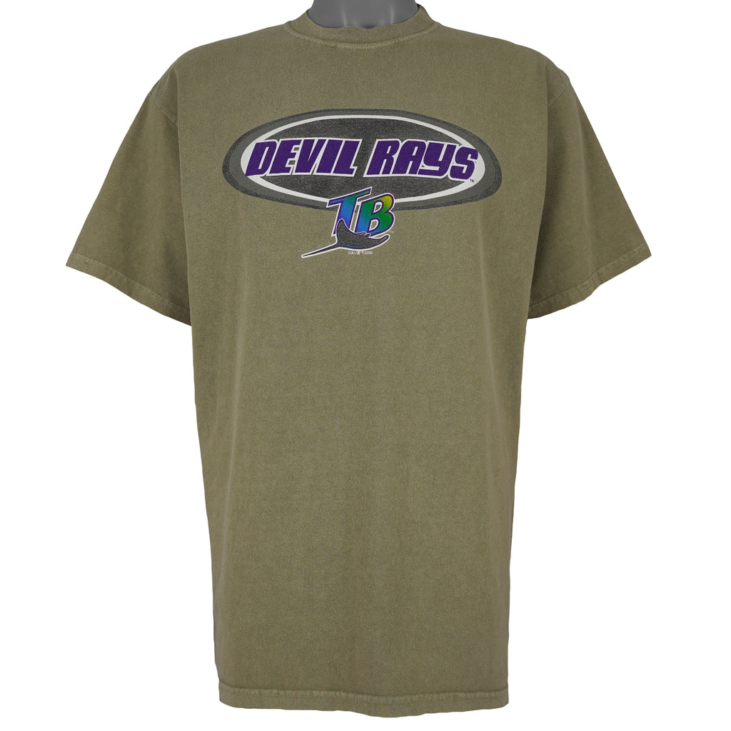 MLB (Dynasty) - Tampa Bay Devil Rays T-Shirt 2000 Large Vintage Retro Baseball