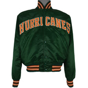 Starter - Miami Hurricanes Satin Jacket 1990s Medium Vintage Retro