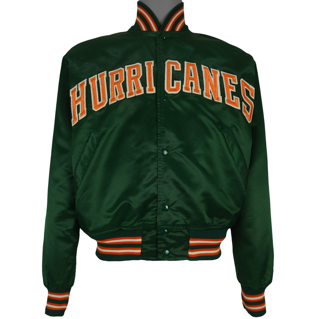 Starter - Miami Hurricanes Satin Jacket 1990s Medium Vintage Retro