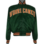 Starter - Miami Hurricanes Satin Jacket 1990s Medium Vintage Retro