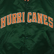 Starter - Miami Hurricanes Satin Jacket 1990s Medium Vintage Retro