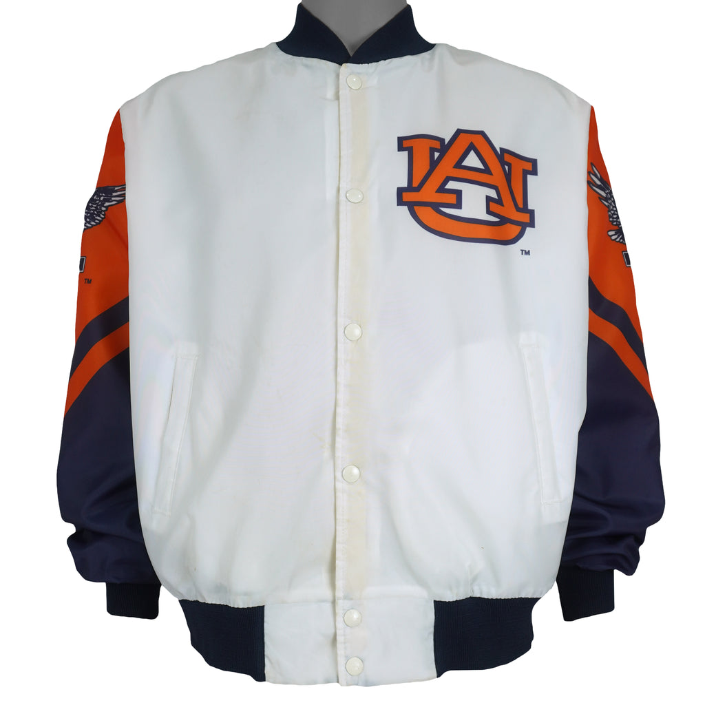 NCAA (Chalk Line) - Auburn Tigers Satin Jacket 1990s Large Vintage Retro
