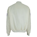 MLB (Swingster) - Off-White Chicago Cubs Satin Jacket 1990s X-Large Vintage Retro Baseball