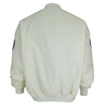 MLB (Swingster) - Off-White Chicago Cubs Satin Jacket 1990s X-Large Vintage Retro Baseball