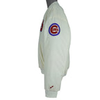 MLB (Swingster) - Off-White Chicago Cubs Satin Jacket 1990s X-Large Vintage Retro Baseball