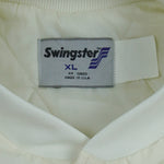 MLB (Swingster) - Off-White Chicago Cubs Satin Jacket 1990s X-Large Vintage Retro Baseball
