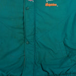Starter - Miami Dolphins Zip-Up Hooded Jacket 1990s Large Vintage Retro Football
