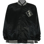MLB - Black Chicago White Sox Satin Jacket 1990s X-Large Vintage Retro Baseball