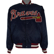 Starter - Atlanta Braves Satin Jacket 1990s Medium Vintage Retro Baseball