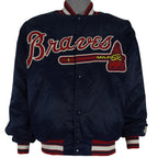 Starter - Atlanta Braves Satin Jacket 1990s Medium Vintage Retro Baseball