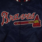 Starter - Atlanta Braves Satin Jacket 1990s Medium Vintage Retro Baseball