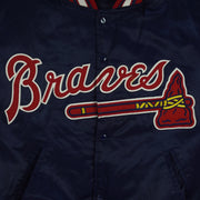 Starter - Atlanta Braves Satin Jacket 1990s Medium Vintage Retro Baseball